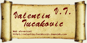 Valentin Tucaković vizit kartica
